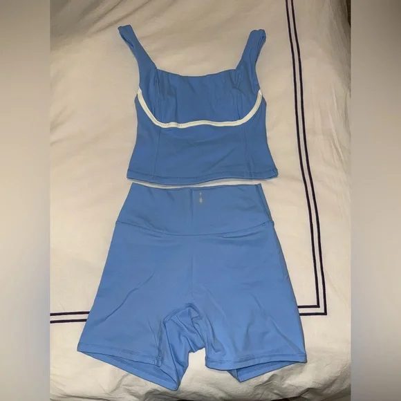 Monday Swimwear Blue and White Tank Top - Picture 1 of 8